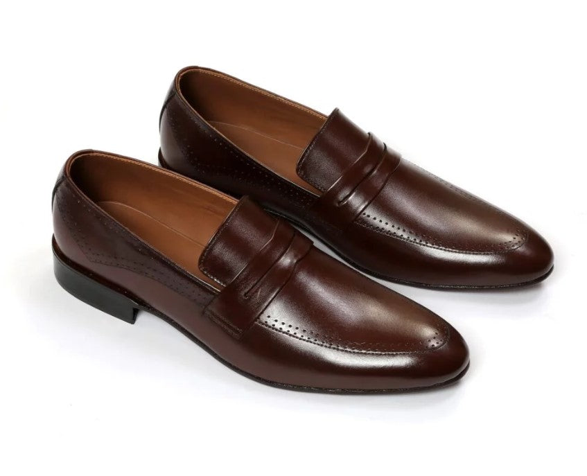 Men's Brown Leather Moccasins