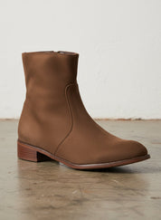 Handmade Men Brown Suede Ankle High Zipper Casual Boots, Ankle Boots - detail-view-showing-texture