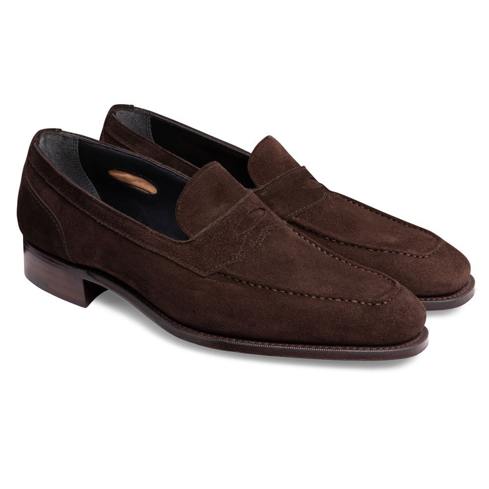 Handmade Men brown suede dress shoes, Men brown suede moccasins loafer