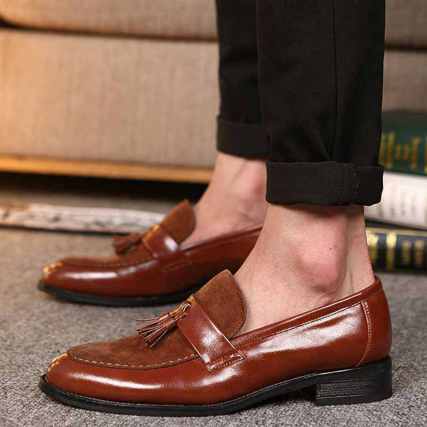 Handmade Men Brown Tassels Shoes, Brown Moccasins Shoes, Shoes For Mens