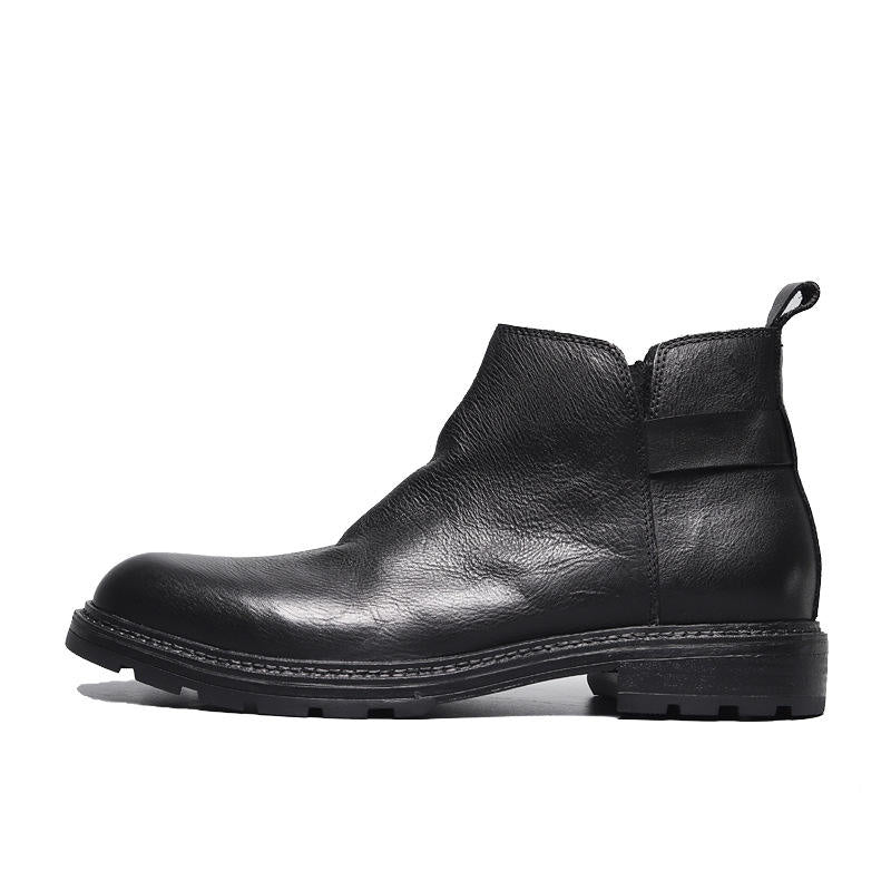 Men's Rugged Chelsea Boots in Handmade Cow Leather