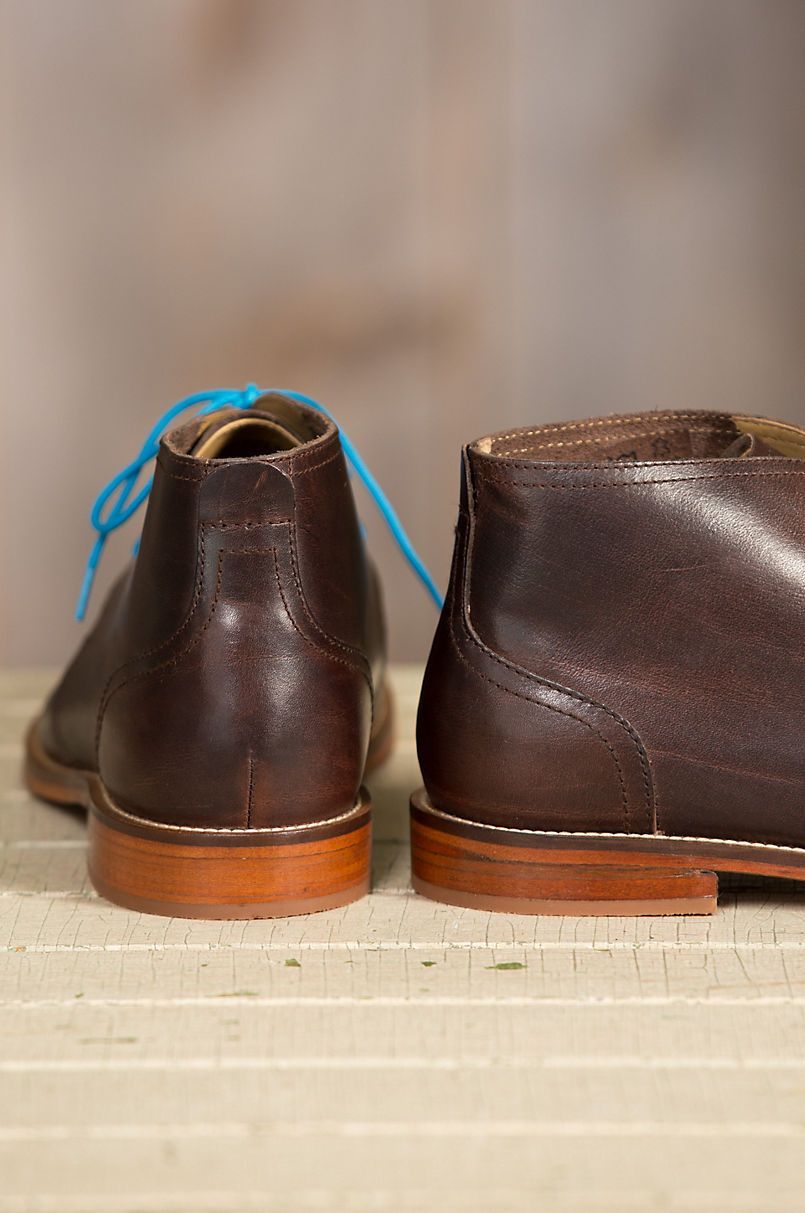 Handmade Men Dark Brown Leather Chukka Boots, Leather Casual Ankle Boot