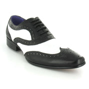 Handmade Men two tone wingtip brogue spectators dress shoes, Shoes for him
