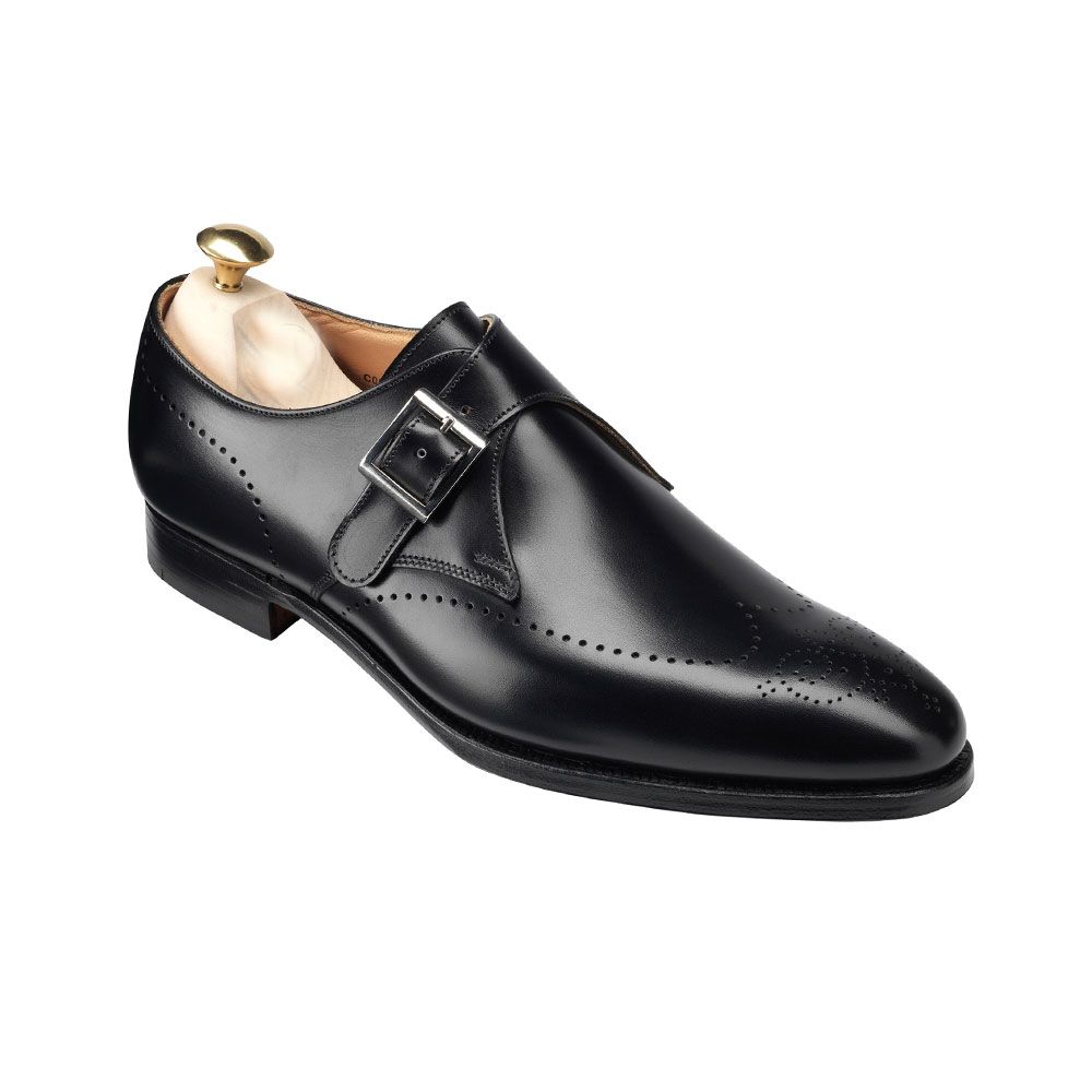 Handmade Men Formal Leather Shoes, Black Monk Shoes, Dress Shoes