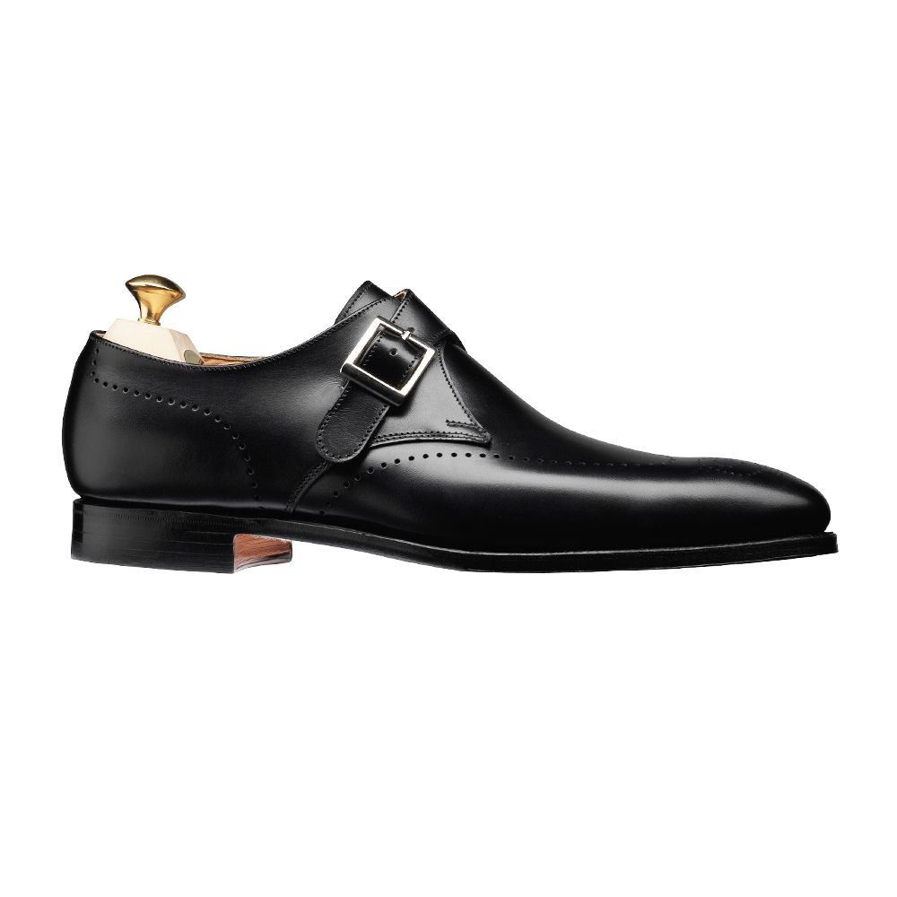 Handmade Men Formal Leather Shoes, Black Monk Shoes, Dress Shoes