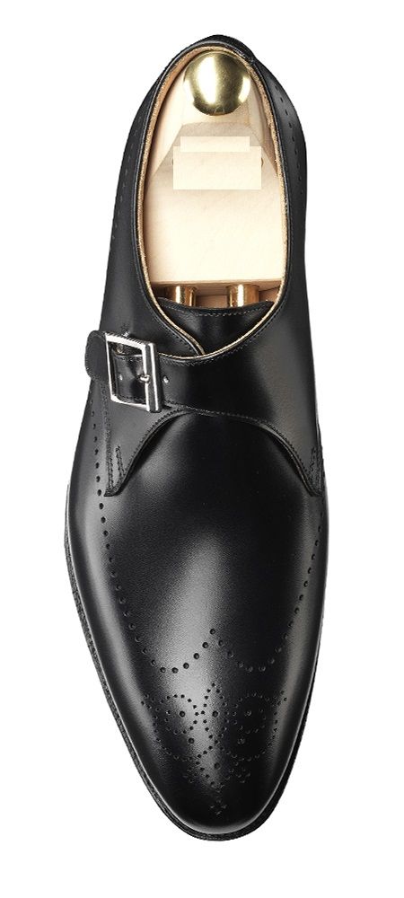 Handmade Men Formal Leather Shoes, Black Monk Shoes, Dress Shoes