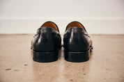 Handmade Men leather Tassels shoes moccasins, crocodile patterned shoes - back-view