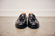 Handmade Men leather Tassels shoes moccasins, crocodile patterned shoes - front-view