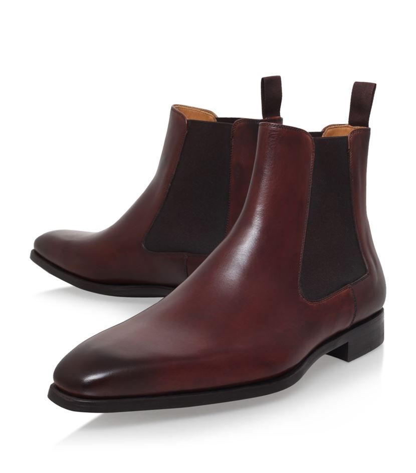 Handmade Men Maroon Chelsea Leather Boot, Ankle Leather Boot, Mens Boot