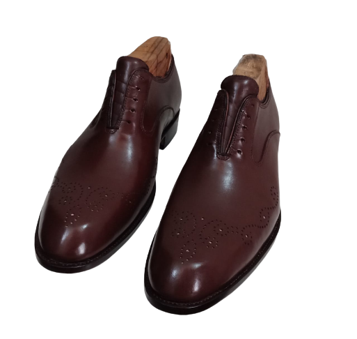 Handmade Men maroon Leather Oxfords dress shoes, Men leather Business shoes