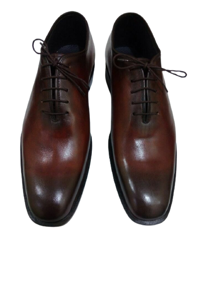 Handmade Men maroon Leather Oxfords dress shoes, Men leather formal shoes