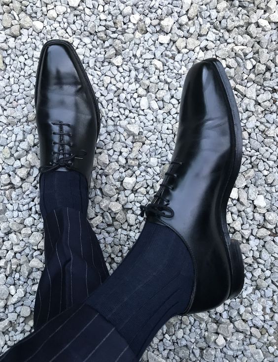 Handmade Men Oxford formal black leather shoes, black leather dress shoes