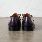 Handmade Men Oxford Fringe Purple leather party shoes Purple leather Shoes