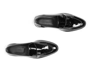Men's Black Patent Leather Monk Shoes - Image 3
