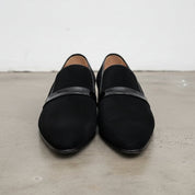 Handmade Men Pointed toe suede Shoes, Men party shoes, Men suede moccassins - front-view