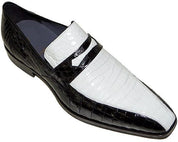 Spectator Shoes with Crocodile Skin Texture, Two Tone Design