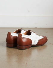 Handmade Men Spectators dress shoes, Men wing tip brogue Casino shoes - 3-4-right-view