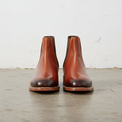 Handmade Men Tan color Calf leather Chelsea dress boot, Men ankle boot