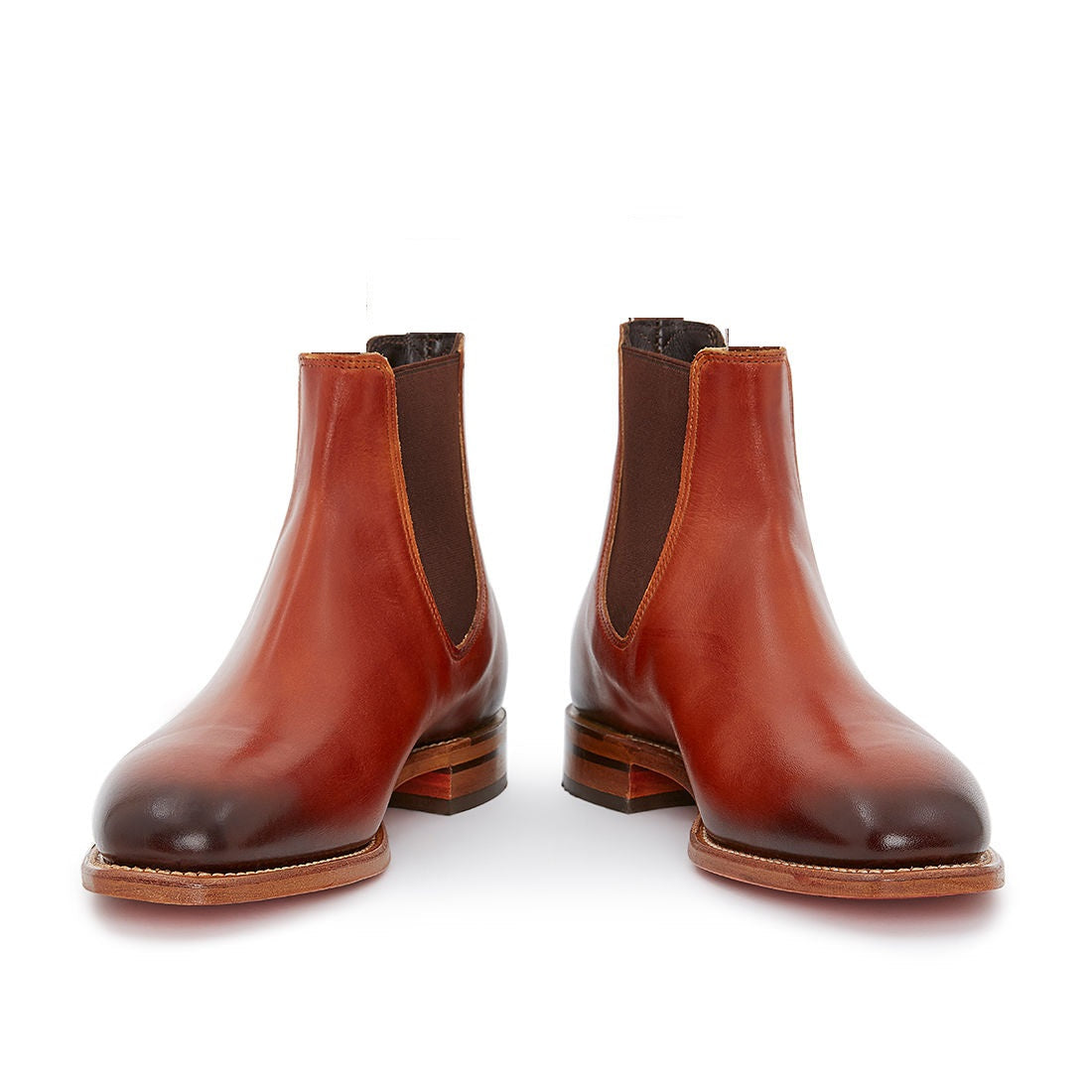 Handmade Men Tan color Calf leather Chelsea dress boot, Men ankle boot