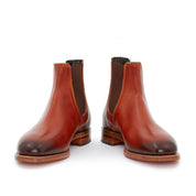 Handmade Men Tan color Calf leather Chelsea dress boot, Men ankle boot