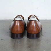 Handmade Men Tan Color Leather Shoes Moccasins Tan Leather Formal Shoes