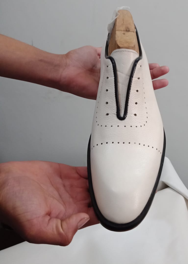 Handmade Men White Party Shoes, White Leather Formal Shoes, Shoes