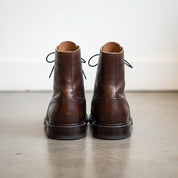 Handmade Men Wingtip Brogue Lace up Boot, Boot Combat Boot - back-view