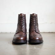 Handmade Men Wingtip Brogue Lace up Boot, Boot Combat Boot - front-view