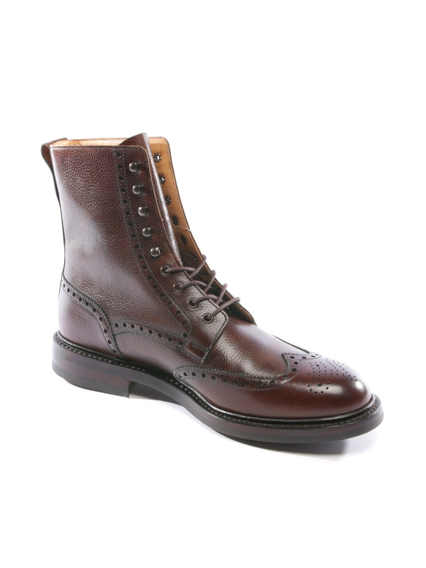 Handmade Men Wingtip Brogue Lace up Boot, Boot Combat Boot