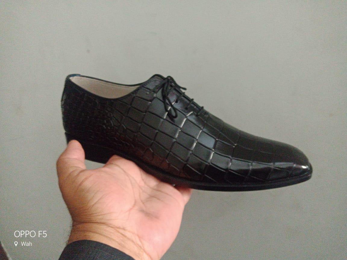 Handmade Mens Alligator Leather Dress shoes, black Crocodile shoes For mens