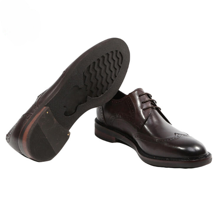 Handmade Men's Black & Brown Leather Wingtip Dress Shoes