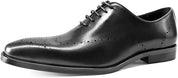 Men's Handcrafted Black Leather Brogue Dress Shoes - Image 2