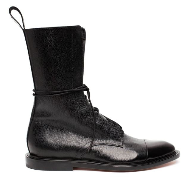 Handmade Mens Black leather High ankle boots, Men black Leather rider boots