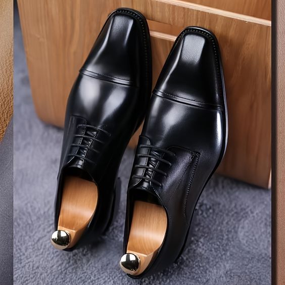 Handmade Mens Black tuxedo shoes, Men leather Oxford shoes, formal shoes