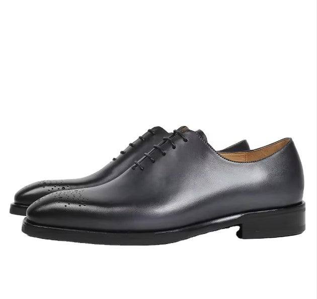 Handmade Mens Black tuxedo shoes, Men leather Oxford shoes, Men brogue shoe