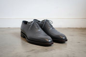 Handmade Mens Charcoal Gray Brogue Leather dress shoes Formal shoes for men - front-view