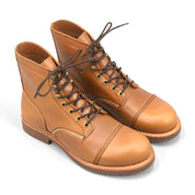 Men's Handmade Cow Leather Lace-up Ankle Boots - Image 4
