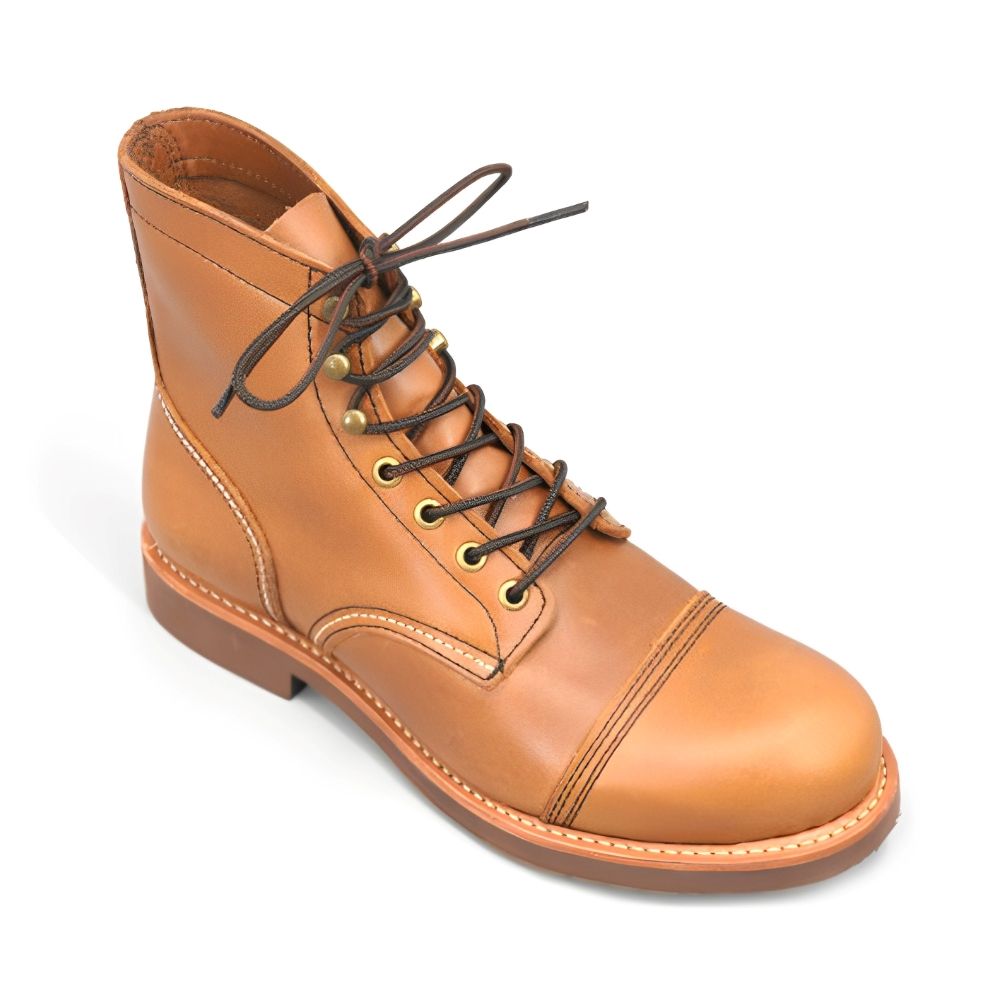 Men's Handmade Cow Leather Lace-up Ankle Boots - Image 3