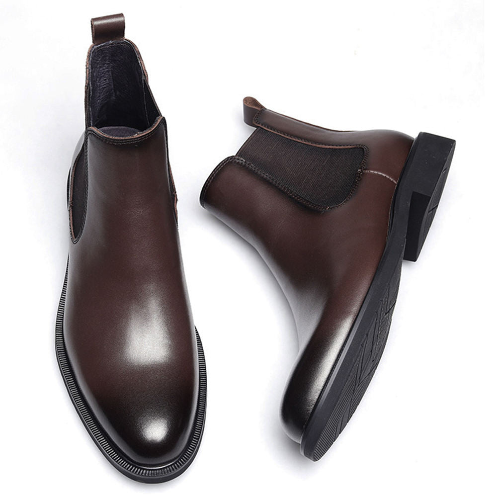 Handmade Men's Cow Leather Chelsea Dress Boots