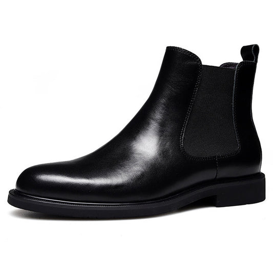 Handmade Men's Cow Leather Chelsea Dress Boots