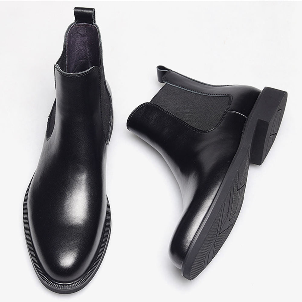 Handmade Men's Cow Leather Chelsea Dress Boots