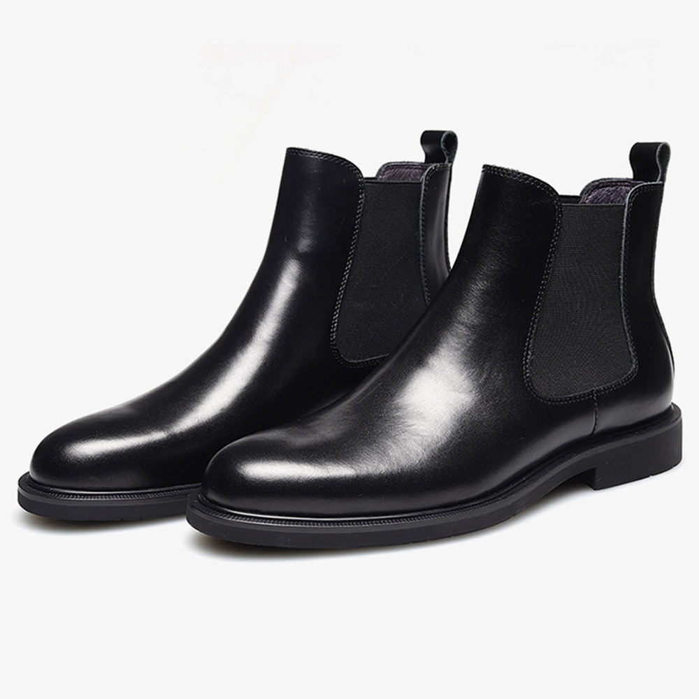 Handmade Men's Cow Leather Chelsea Dress Boots