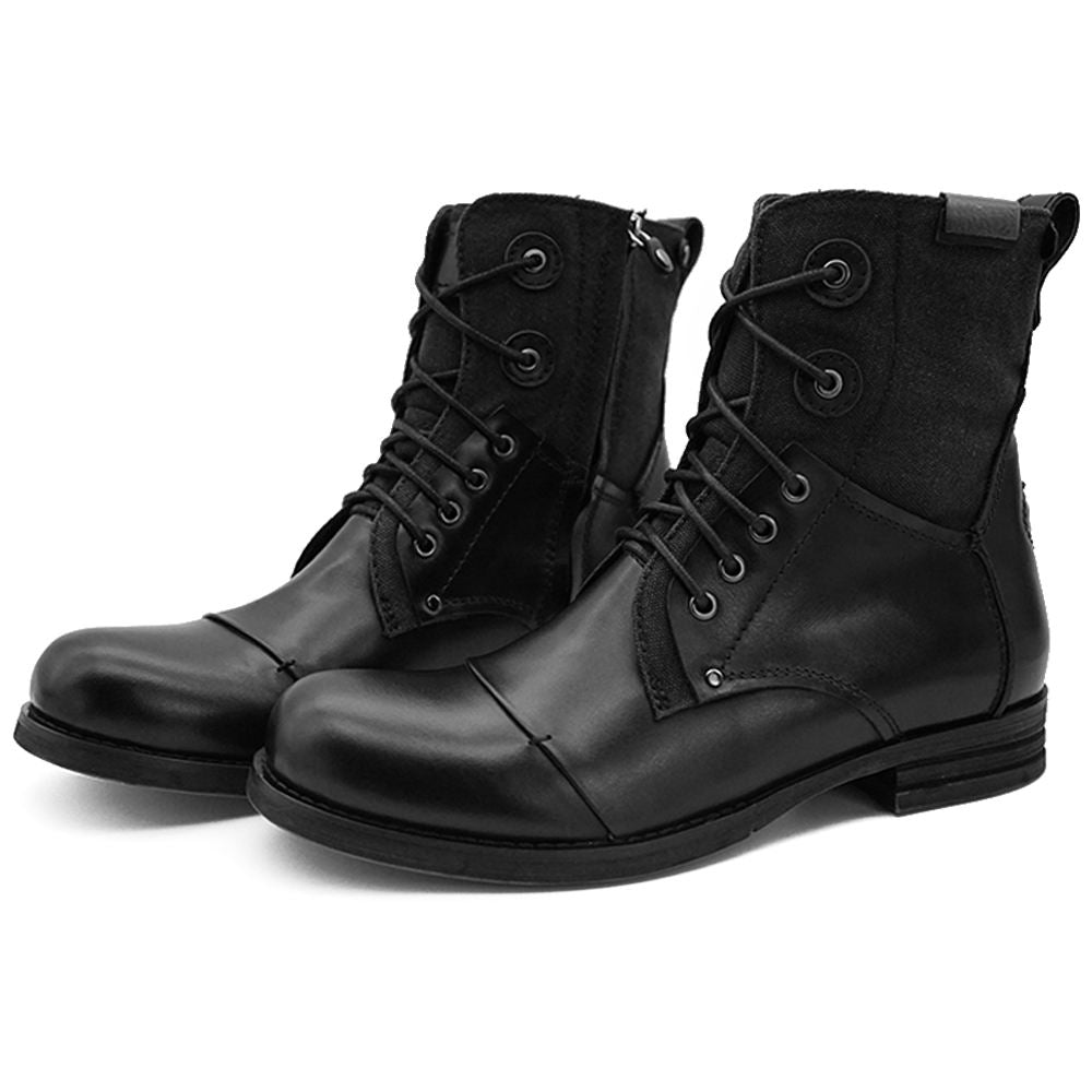 Handmade Men's Cow Leather Combat Boots