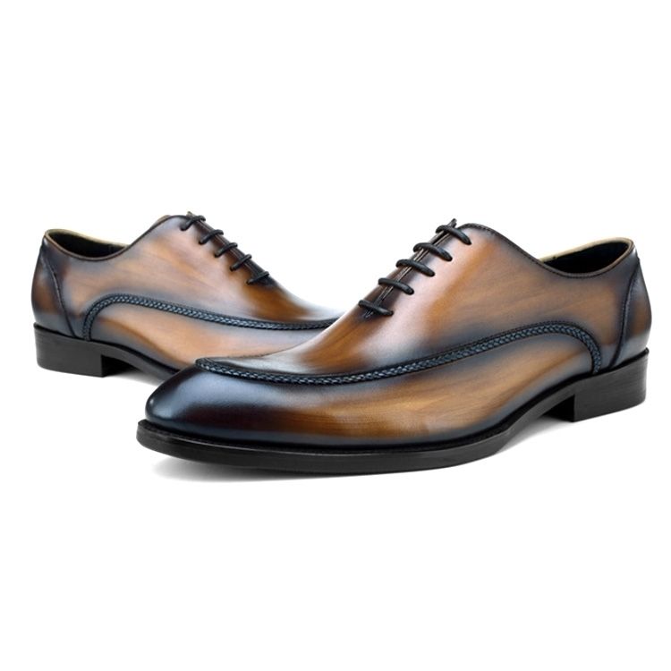 Handmade Men's Cow Leather Dress Oxfords Shoes