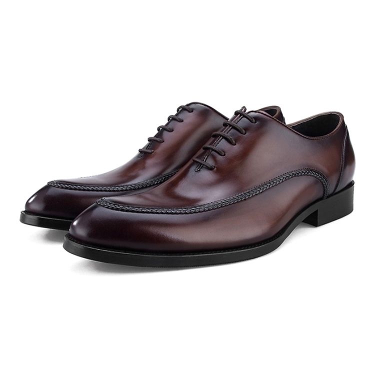 Handmade Men's Cow Leather Dress Oxfords Shoes