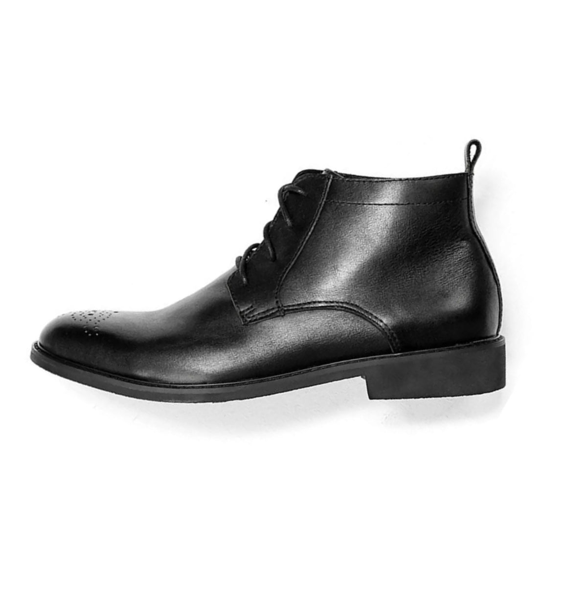 Handmade Men's Cow Leather Lace-Up Ankle Boots