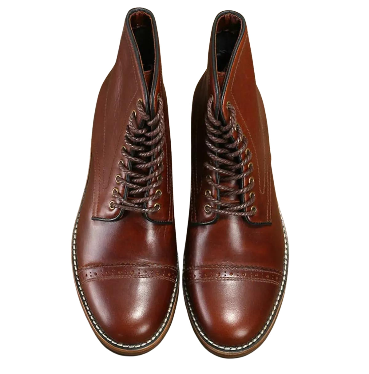 Handmade Men's Cow Leather Lace-Up Boots