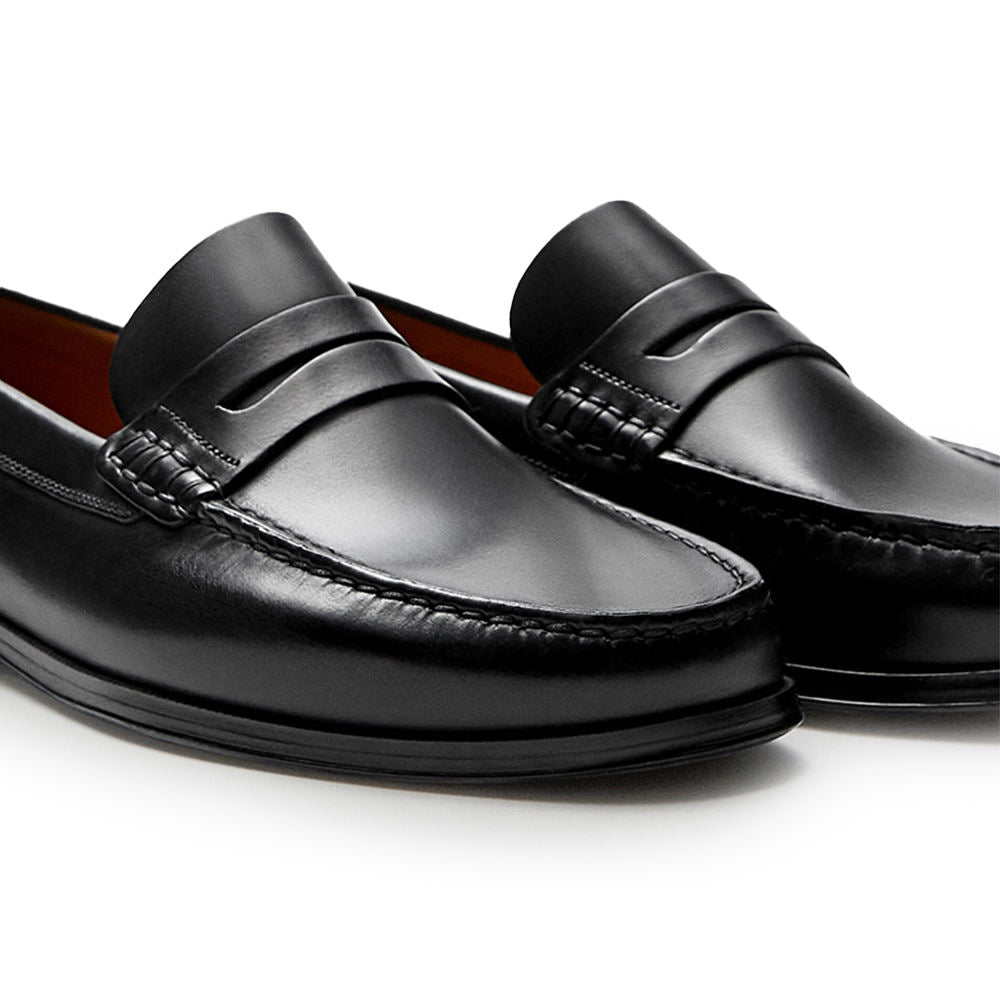 Handmade Men's Cow Leather Loafer Shoe