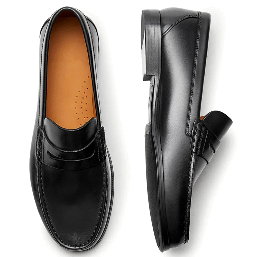 Handmade Men's Cow Leather Loafer Shoe