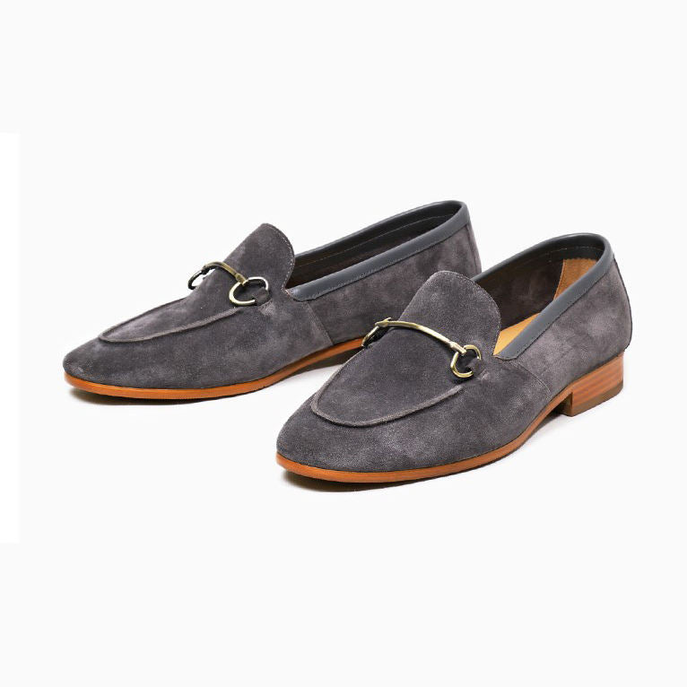 Handmade Men's Cow Leather Suede Tassel Moccasins - Elegant Slip-On Loafers